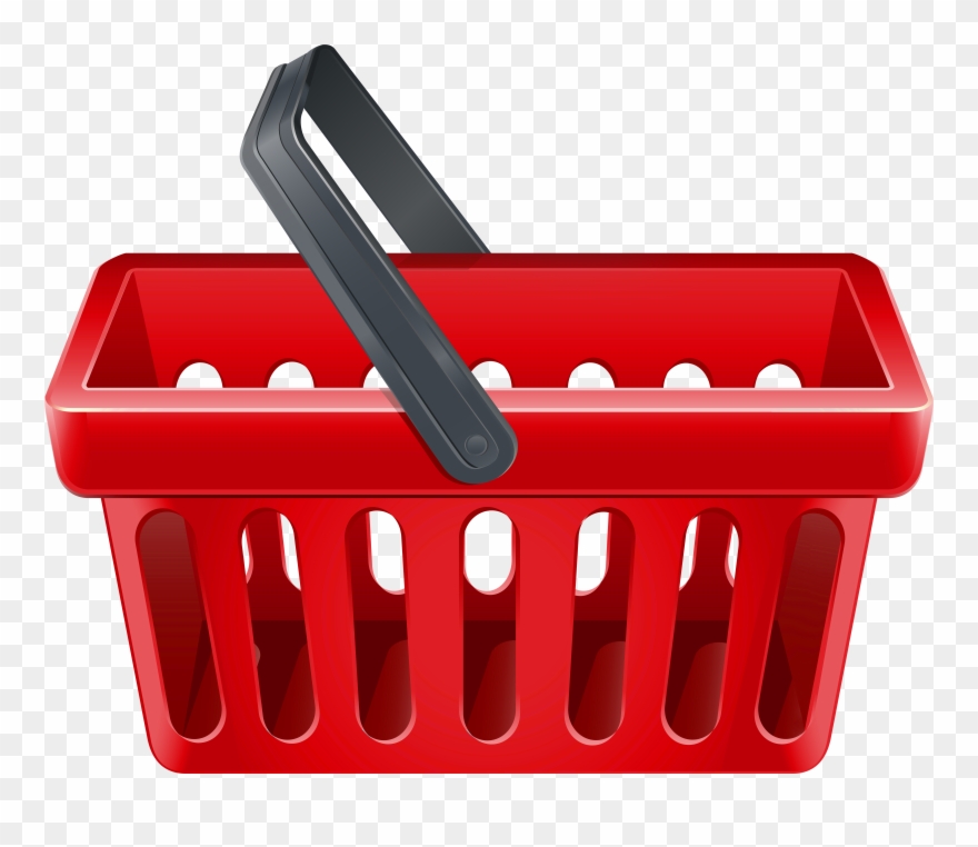 Shopping Basket Red Transparent Image Clipart