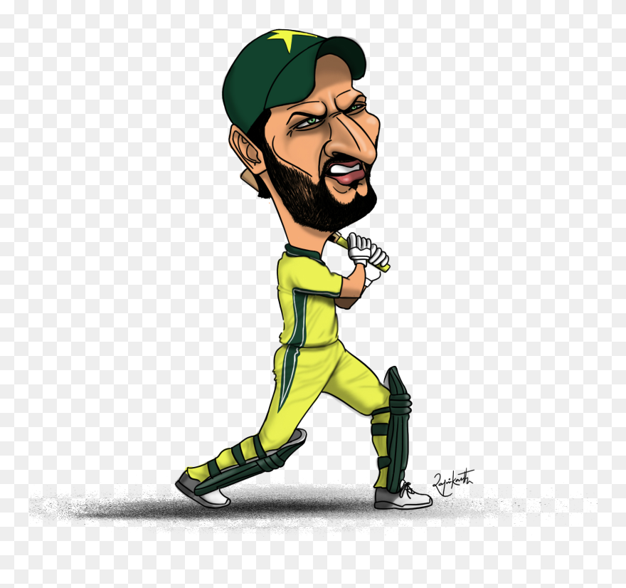Shahid Afridi Pakistan Cricket - Cartoon Clipart