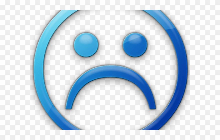 Sad Emoji Clipart Frowny Face - Sad Blue Png Transparent Png
