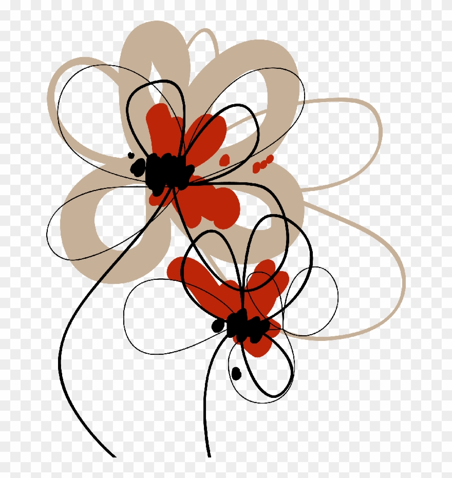 Volver - Abstract Flowers Vector Clipart