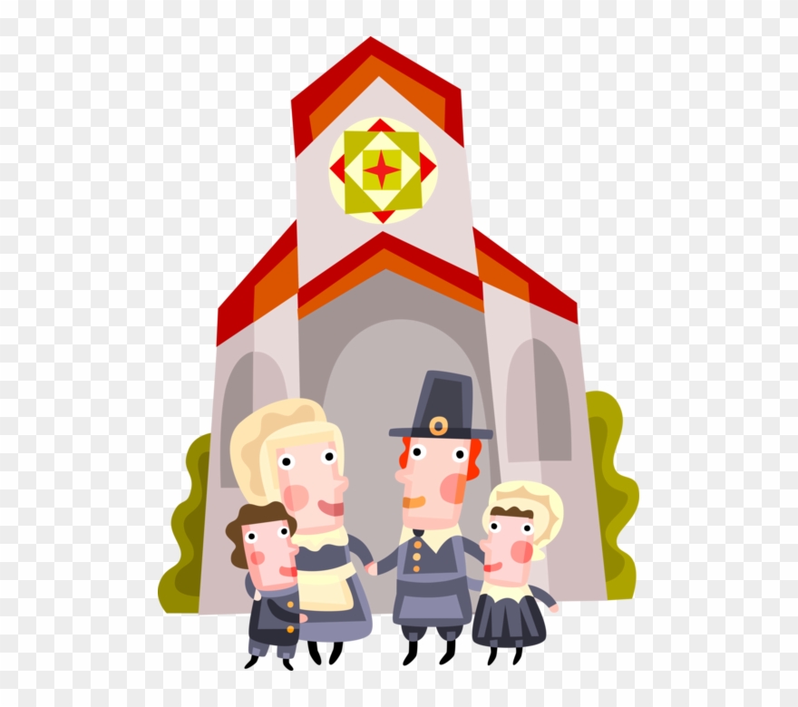 Pilgrim Clipart Pilgrim Family - Png Download