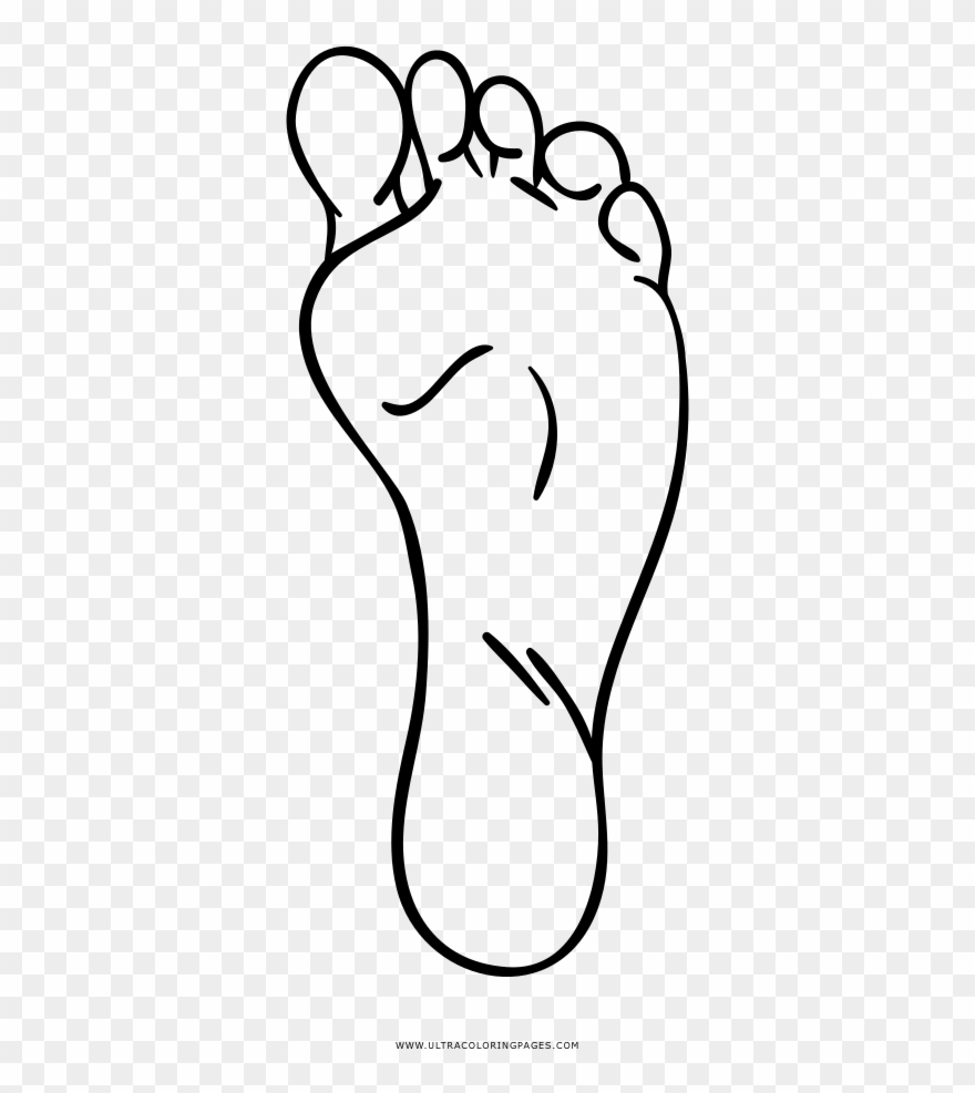 Left Foot Coloring Page Ultra Pages For - Line Art Clipart