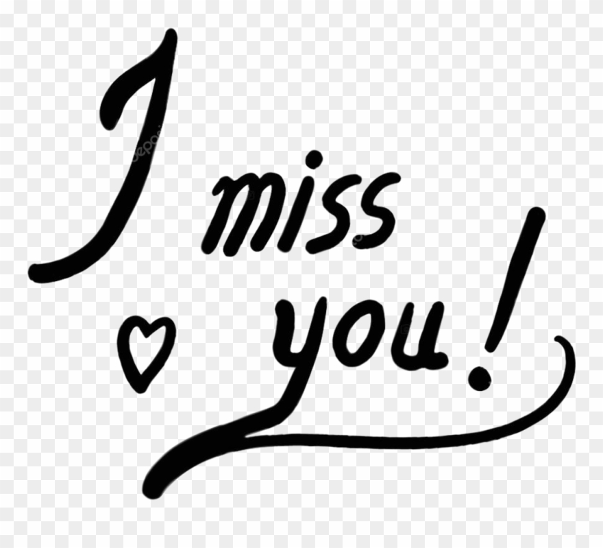 Missyou Sticker - Calligraphy Clipart