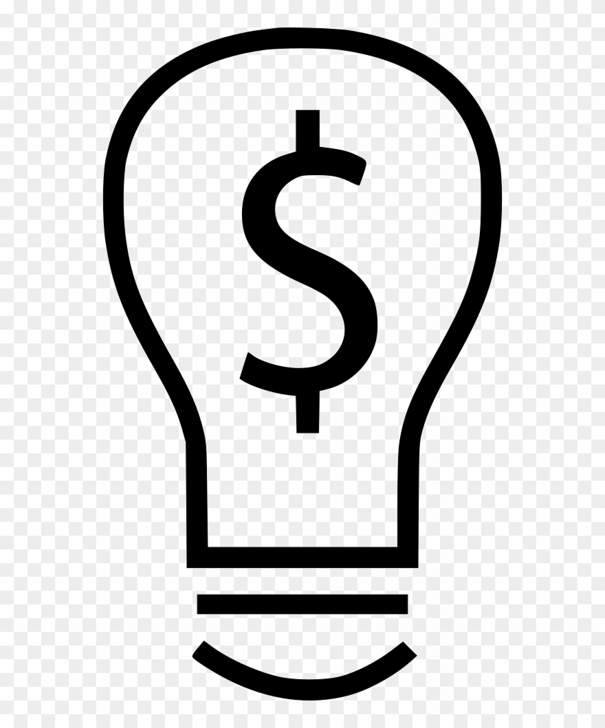 Dollar Light Bulb Comments Clipart