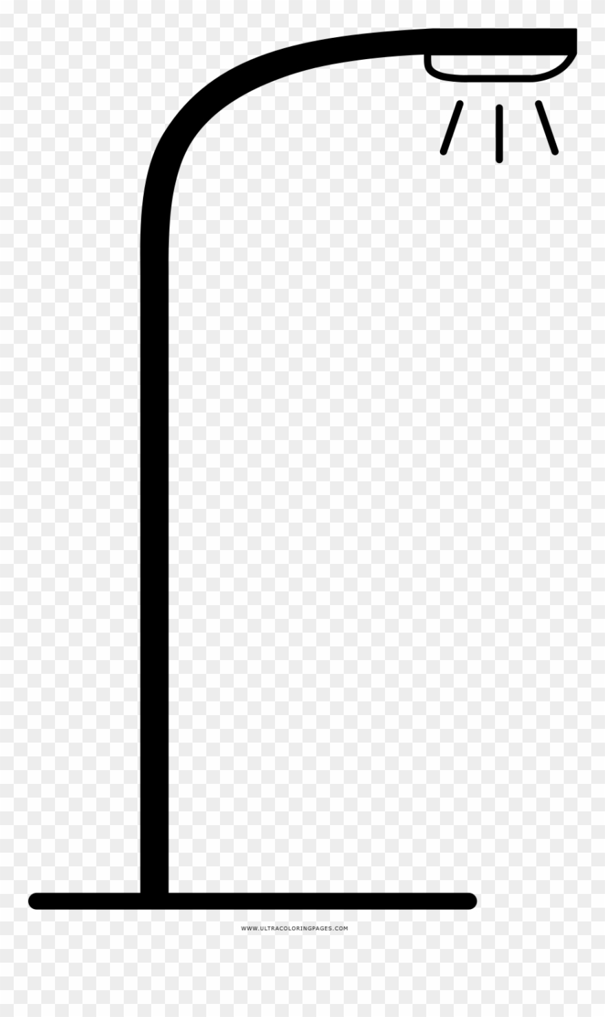 Street Light Coloring Page Clipart