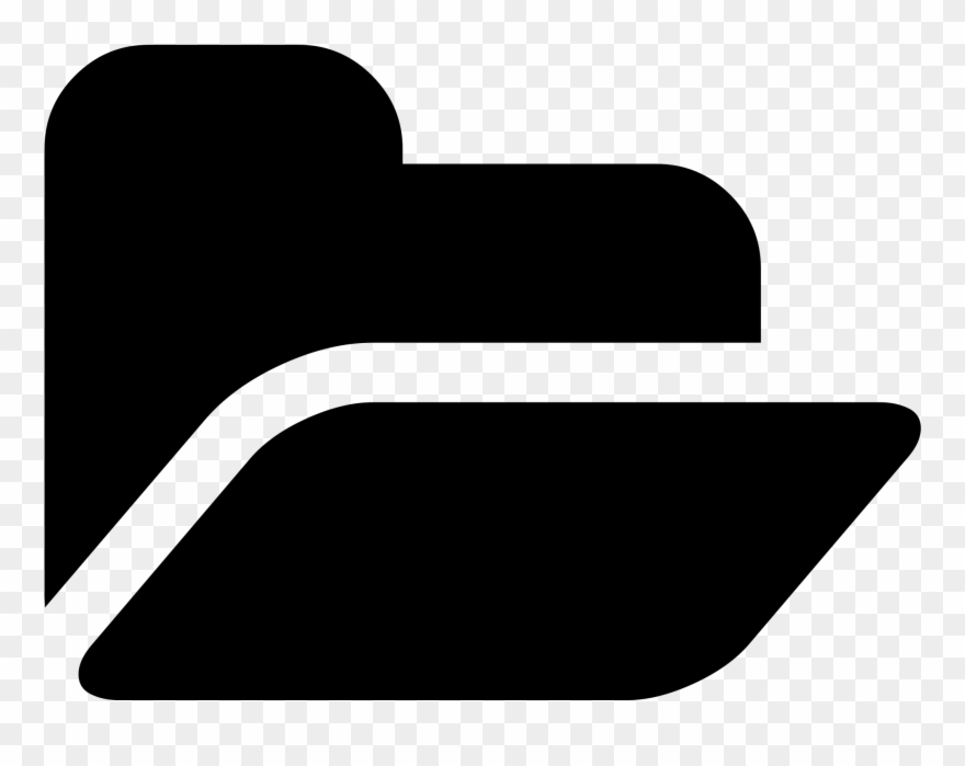 File Folder Font Awesome Wikimedia Commons - Folder Open Icon White Transparent Clipart