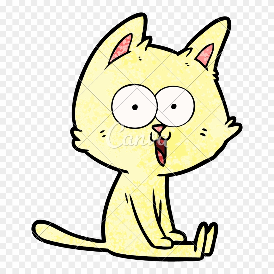 Clip Art Funny Icons By Canva - Cartoon Cat Pictures Funny - Png Download