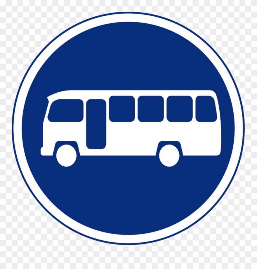 Thai Road Sign R - Buses Only Road Sign Png Clipart