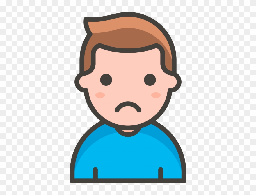 Man Frowning Emoji - ไอคอน ผู้ชาย Png Clipart