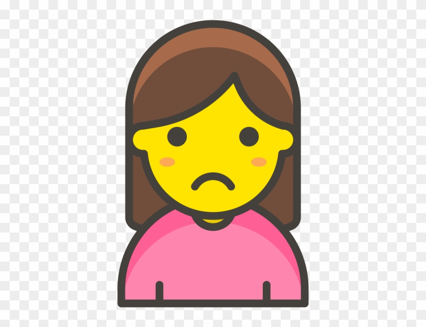 Woman Frowning Emoji - Icon Clipart