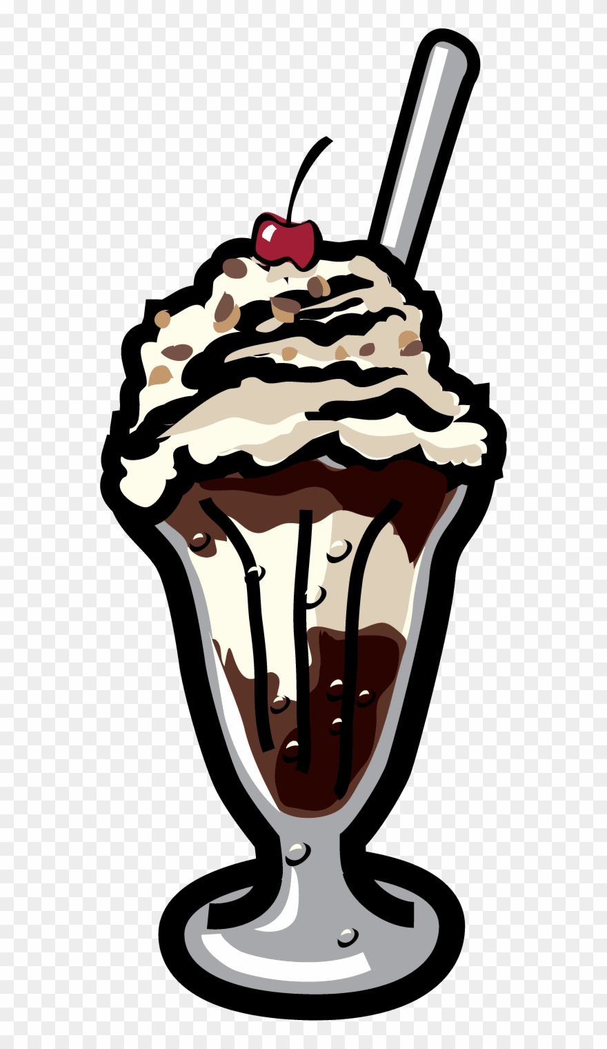 Fudge Sundae Icon - Soy Ice Cream Clipart