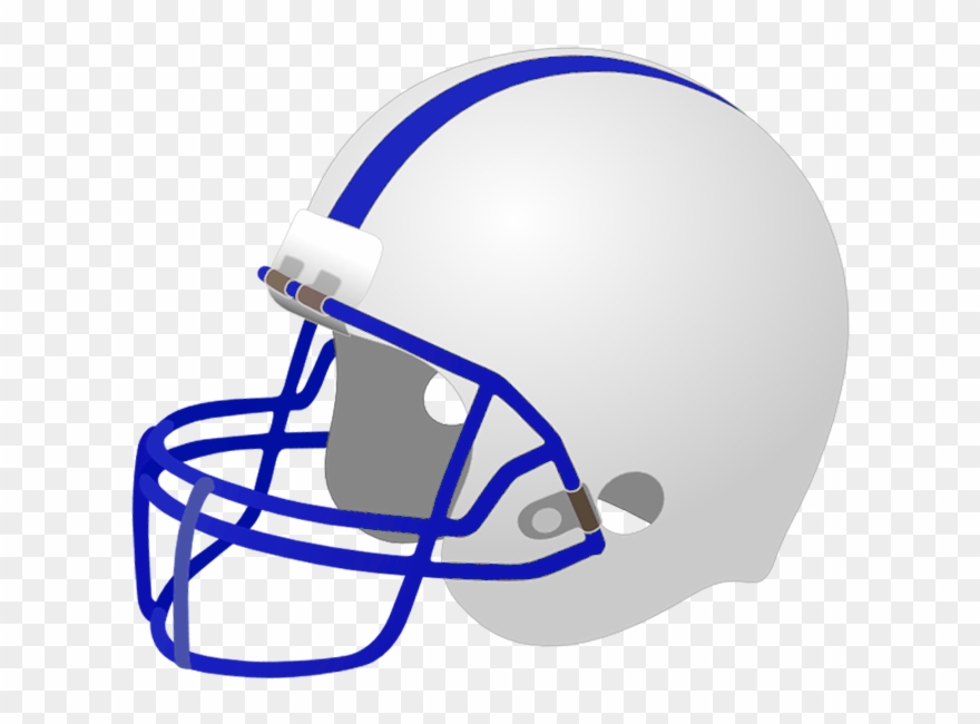 Download - White And Blue Football Helmet Clipart - Png Download