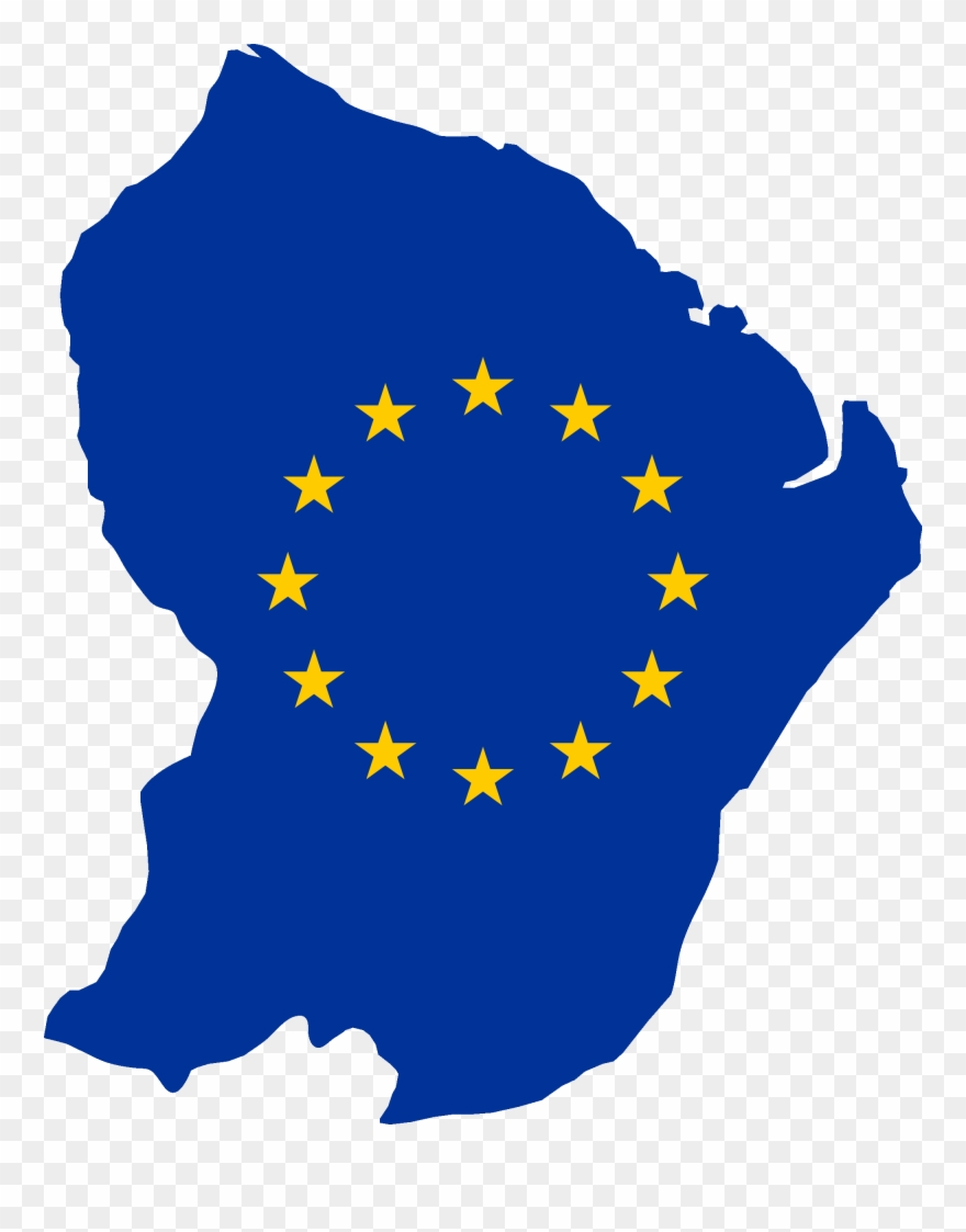 Flag Map Of French Guiana - Europe Clipart