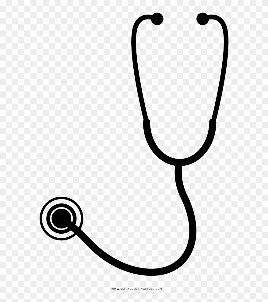 Stethoscope Coloring Page - Stethoscope Icon Png Hd Clipart