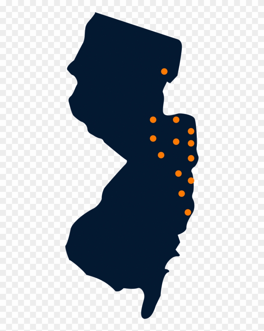 Map - State Of New Jersey Clipart - Png Download