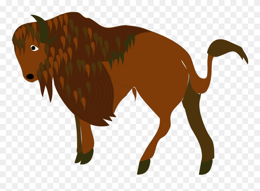 Bison Clip Art - Bison Realistic Cartoon - Png Download