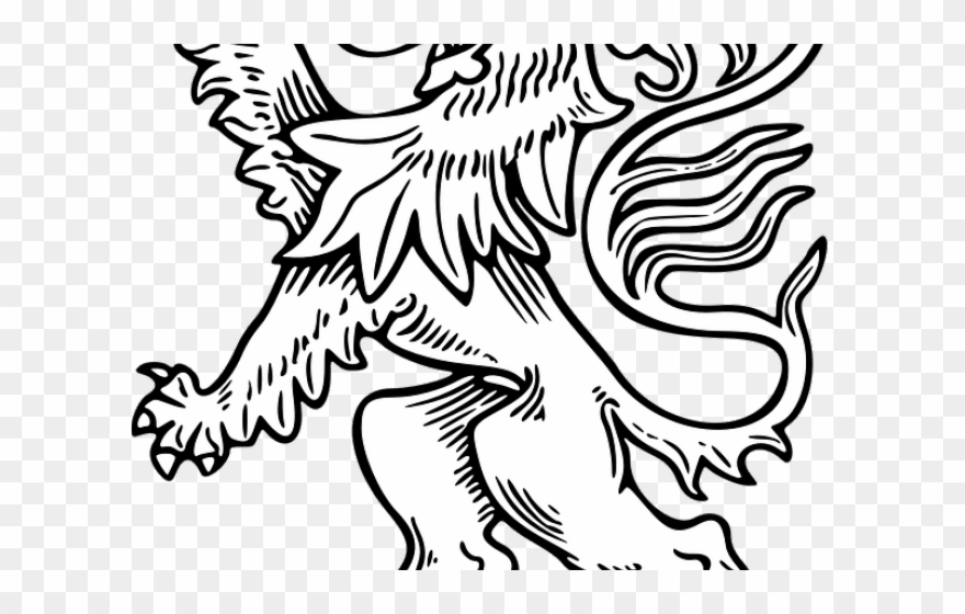 White Lion Clipart Lion Outline - Png Download