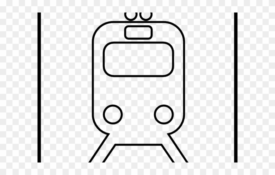Train Station Clipart Black And White - Train - Png Download