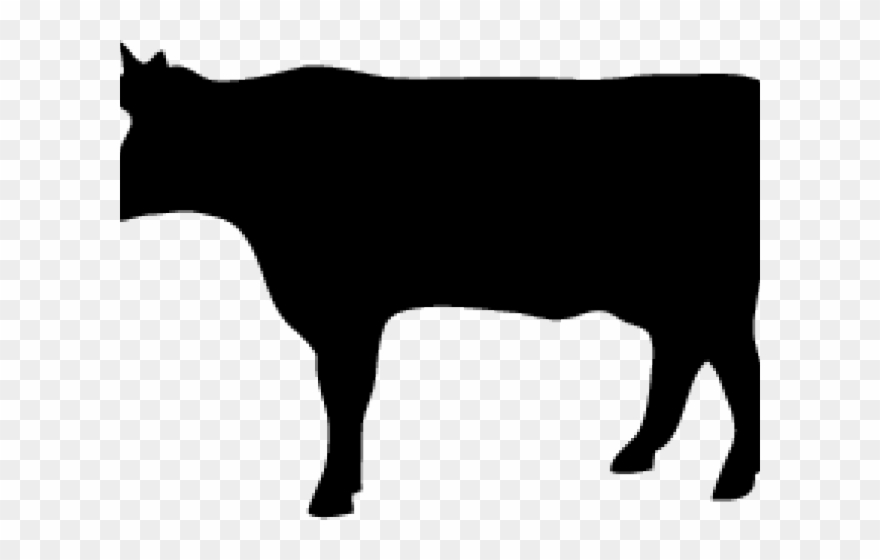 Cow Clipart Silhouette - Beef Cow Silhouette - Png Download