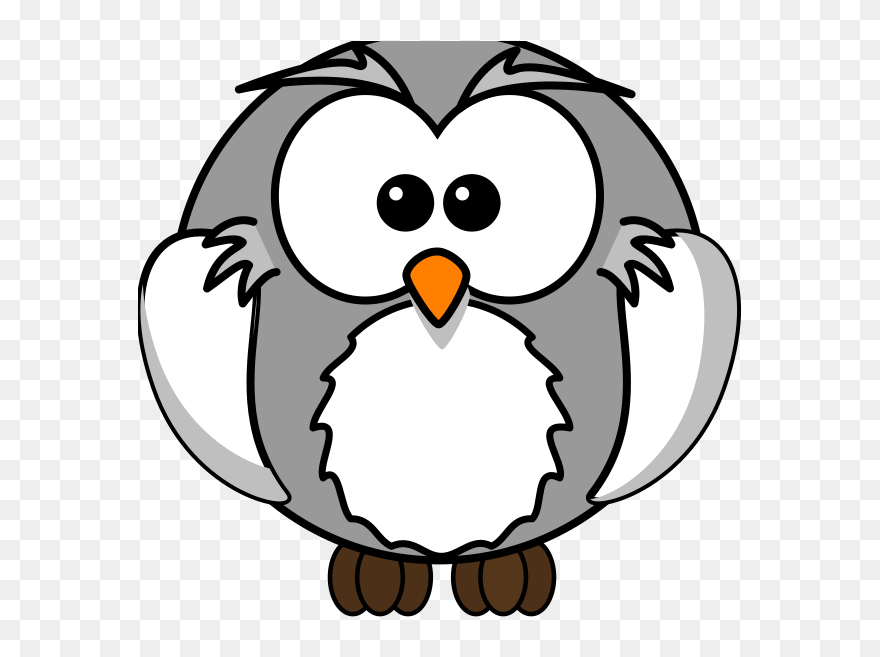 Pigeon Clipart Burung - Grey Cartoon Owl - Png Download