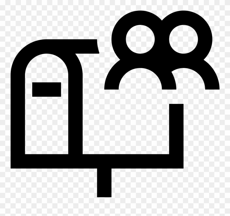 Mailbox Clipart Mail Truck - Shared Mailbox Icon - Png Download
