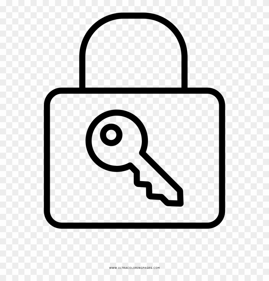 Lock Clipart Colouring - Esconder Para Colorear - Png Download