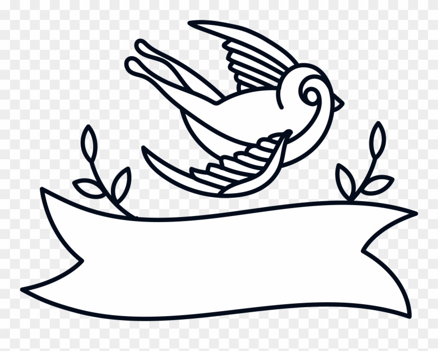 Pigeon Clipart Line Art - Peace Drawing - Png Download