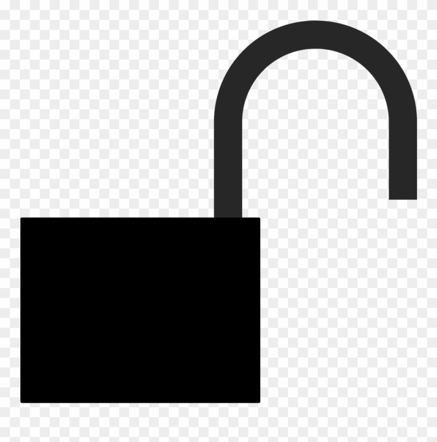 Padlock Unlocked Silhou 01 Png Images Clipart