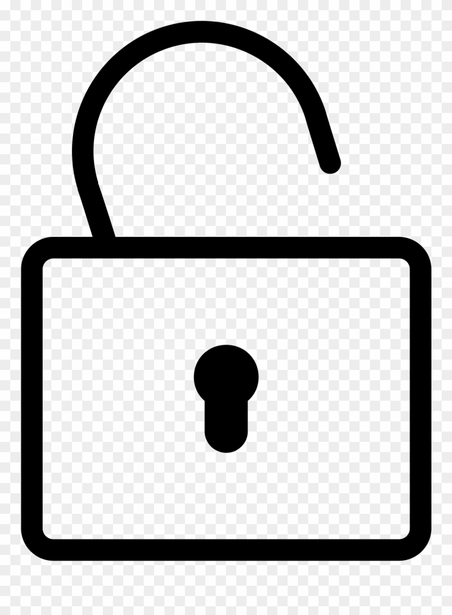 Png Black And White Padlock Png Icon - Lock For Locker Icon Clipart