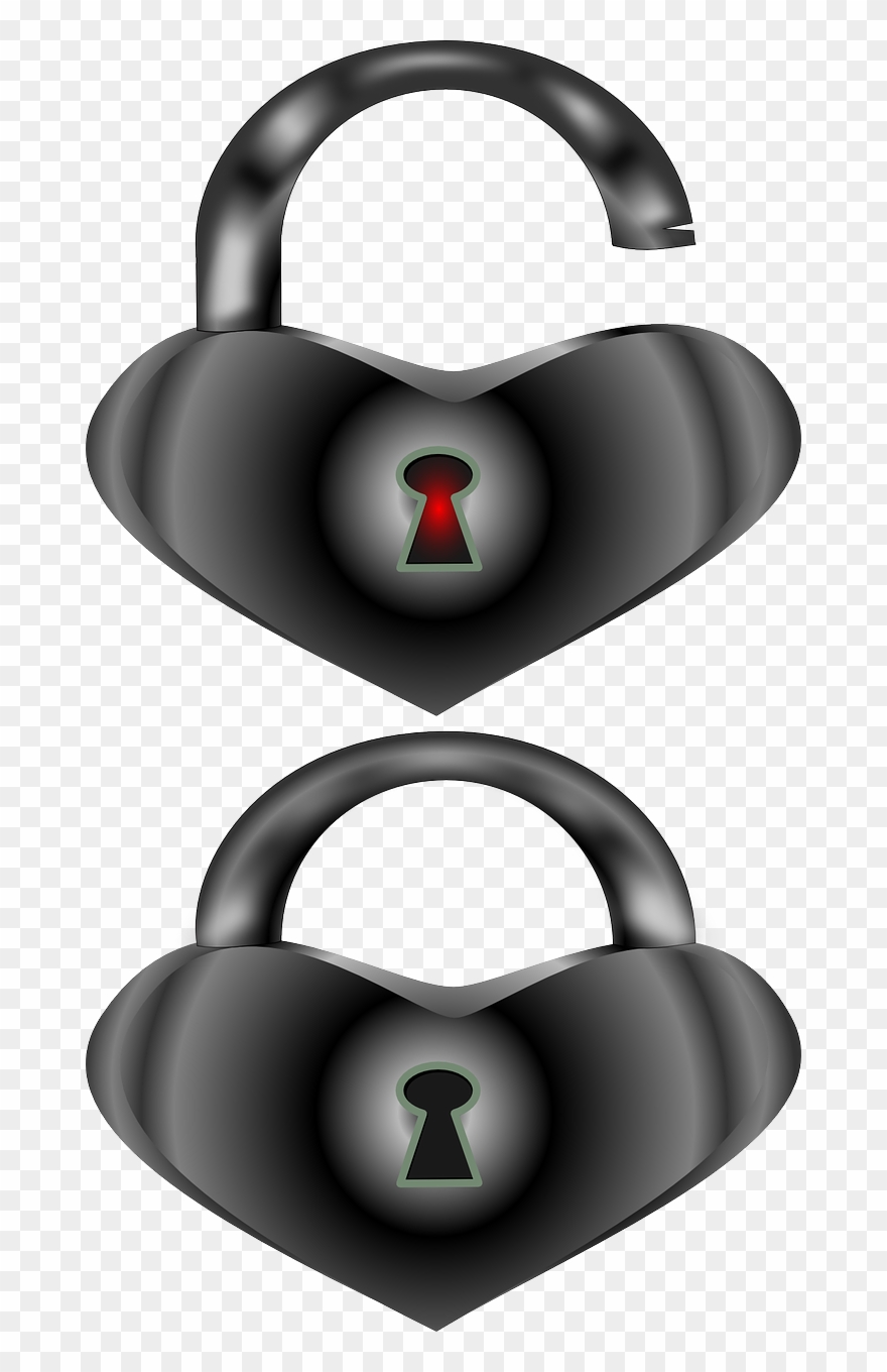 Gembok Cinta Vektor Clipart