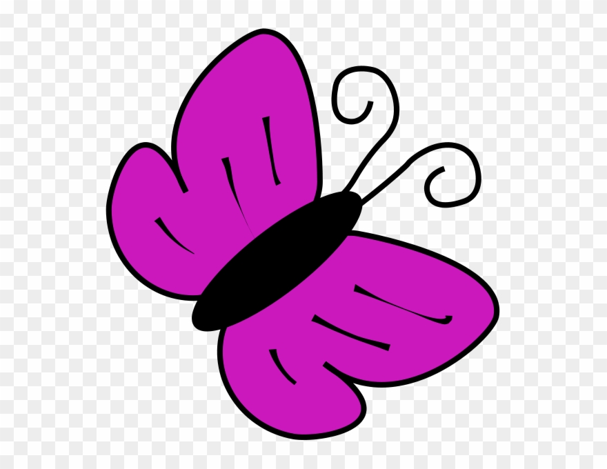 Clipart Purple Butterfly - Violet Butterfly Clip Art - Png Download