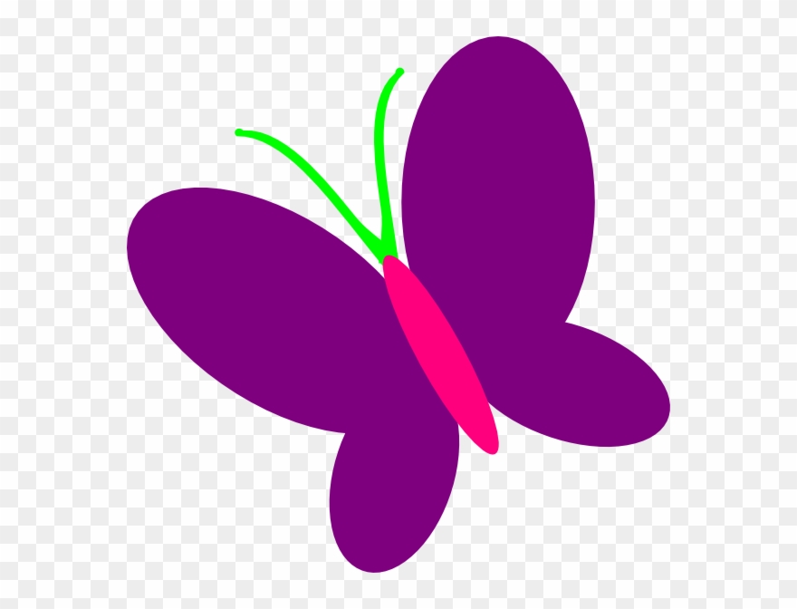 Purple Butterfly Clip Art - Spring Butterflies Clip Art - Png Download