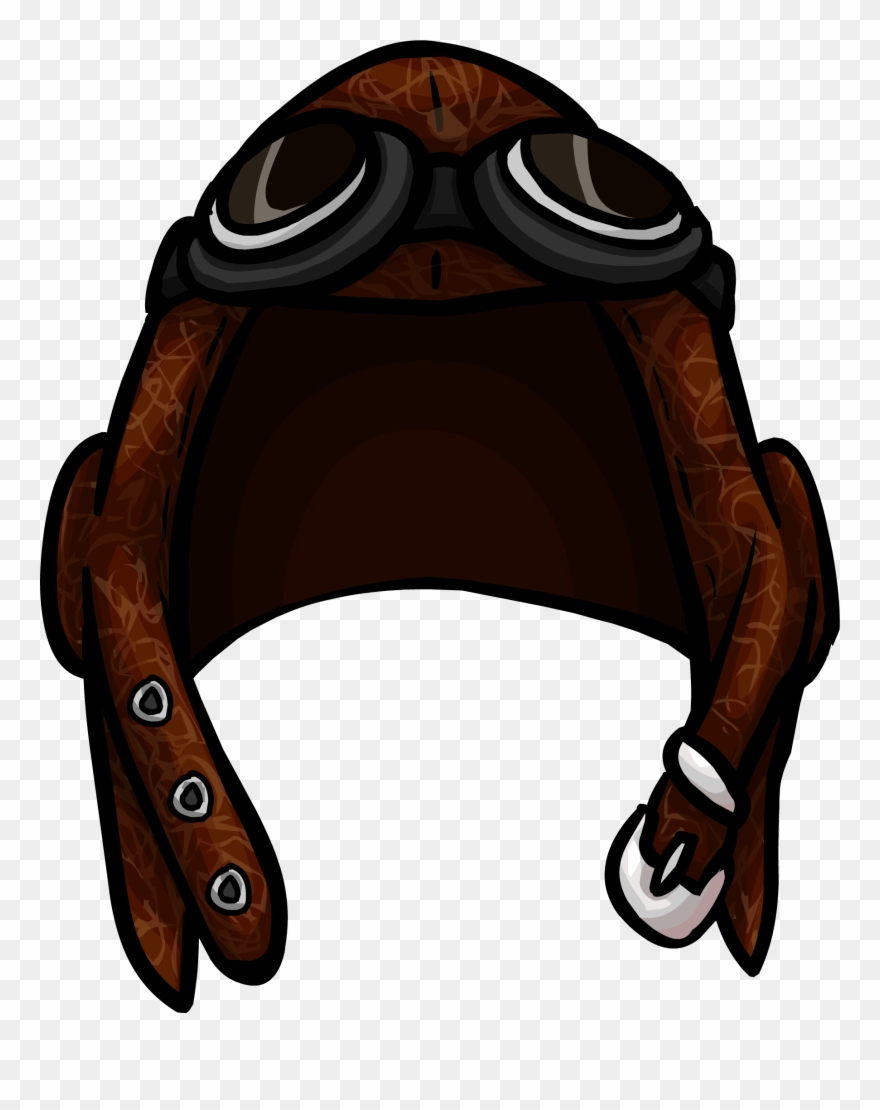 Pilot Clipart Goggle - Leather Helmet - Png Download