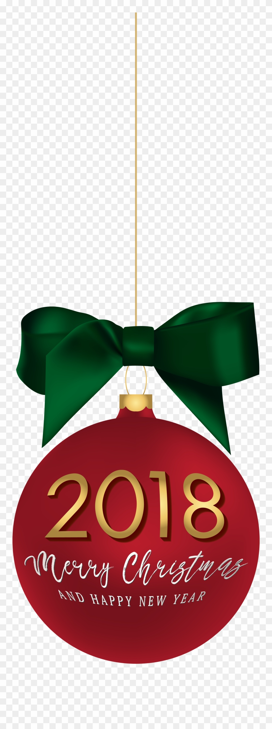 Happy New Year Ball Png Clip - Merry Christmas 2018 Transparent