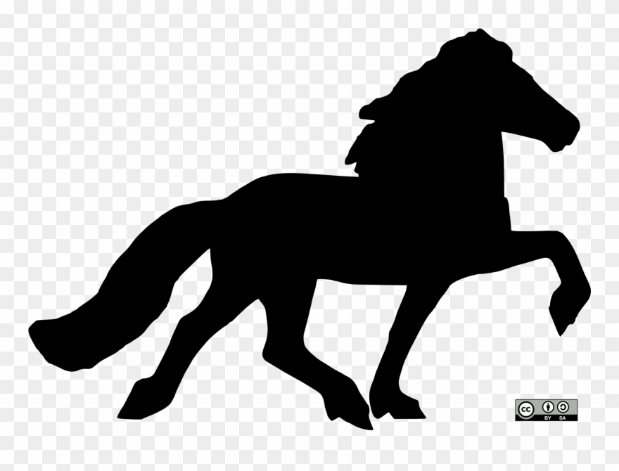Icelandic Horse Silhouette - Icelandic Horse Icon Transparent Clipart