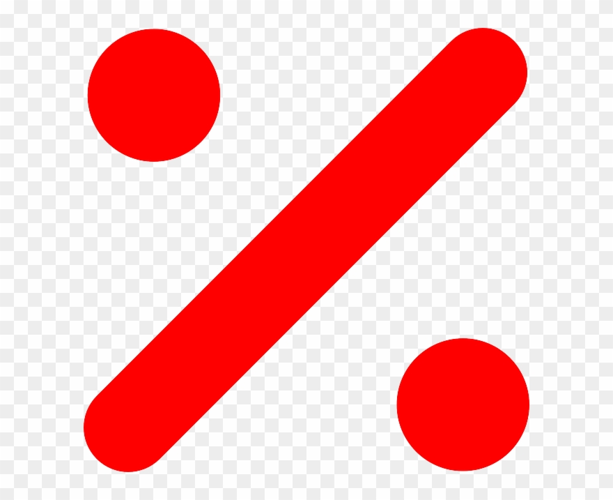 Red Percentage Sign Logo Quiz Clipart