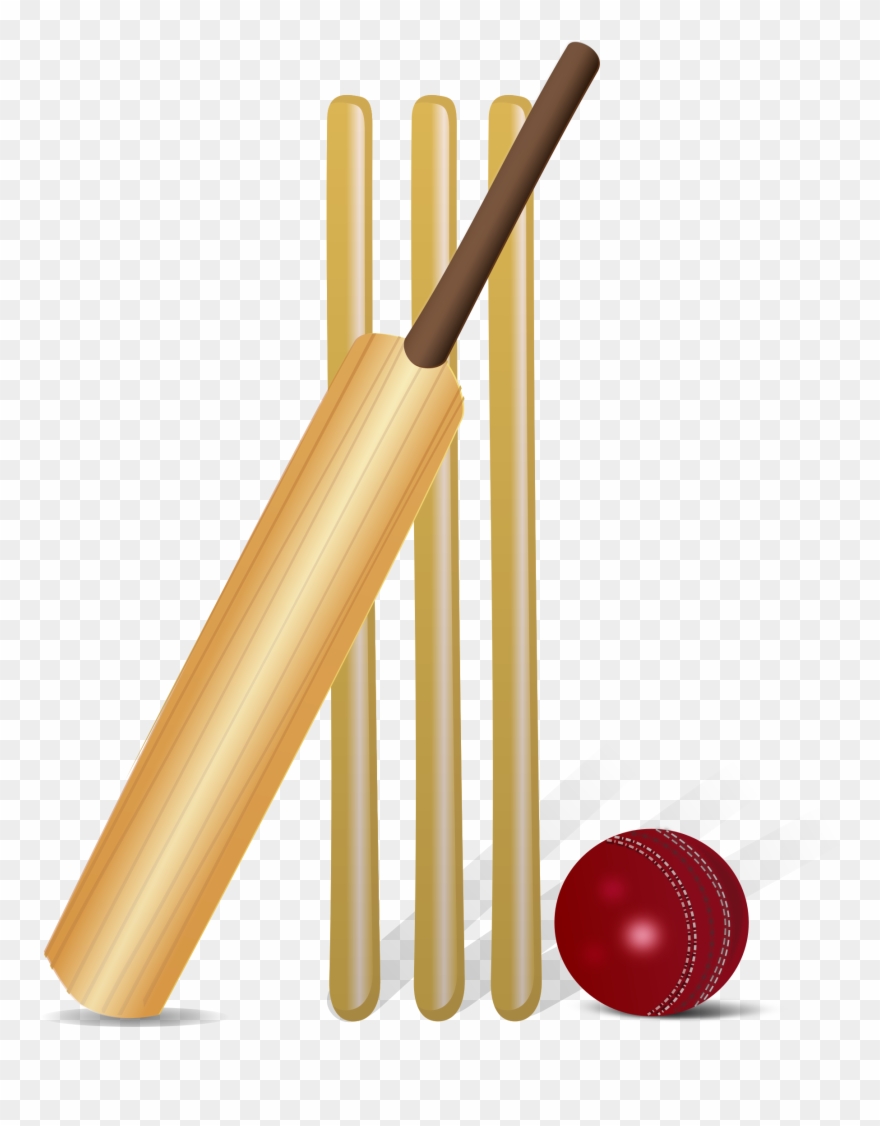 Cricket Clipart By Gnokii - Cricket Bat And Ball Clip Art - Png Download