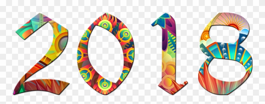 Vector Record Happy New Year Clipart - Año 2018 - Png Download