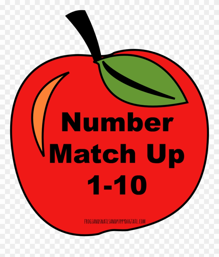 Popular Images - Apple Number Match Up Activity Clipart