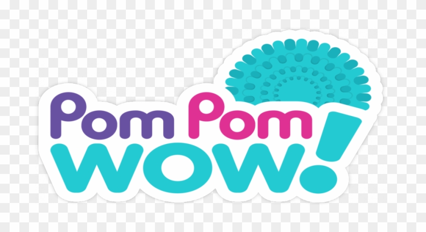 Turquoise Clipart Pom Pom - Pom Pom Wow Logo - Png Download