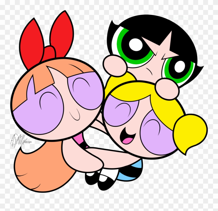 Clipart - Powerpuff Girls Group Hug - Png Download