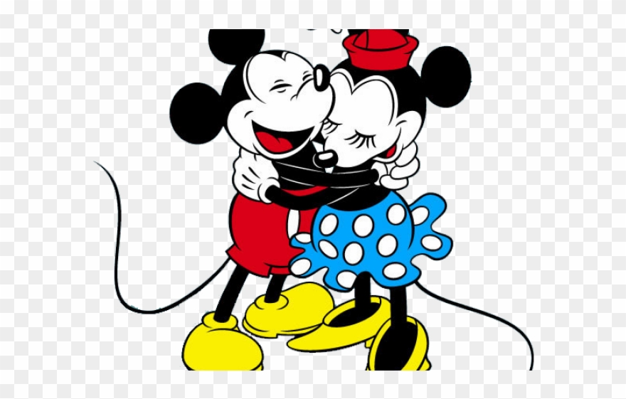 Hug Clipart Mickey Mouse - Love You Minnie - Png Download