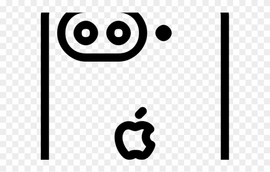 Iphone 7 Clipart Line Art - Mobile Phone - Png Download