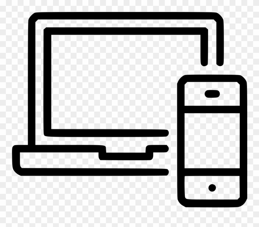 Macbook Iphone Phone Devices - Macbook And Iphone Icon Png Clipart