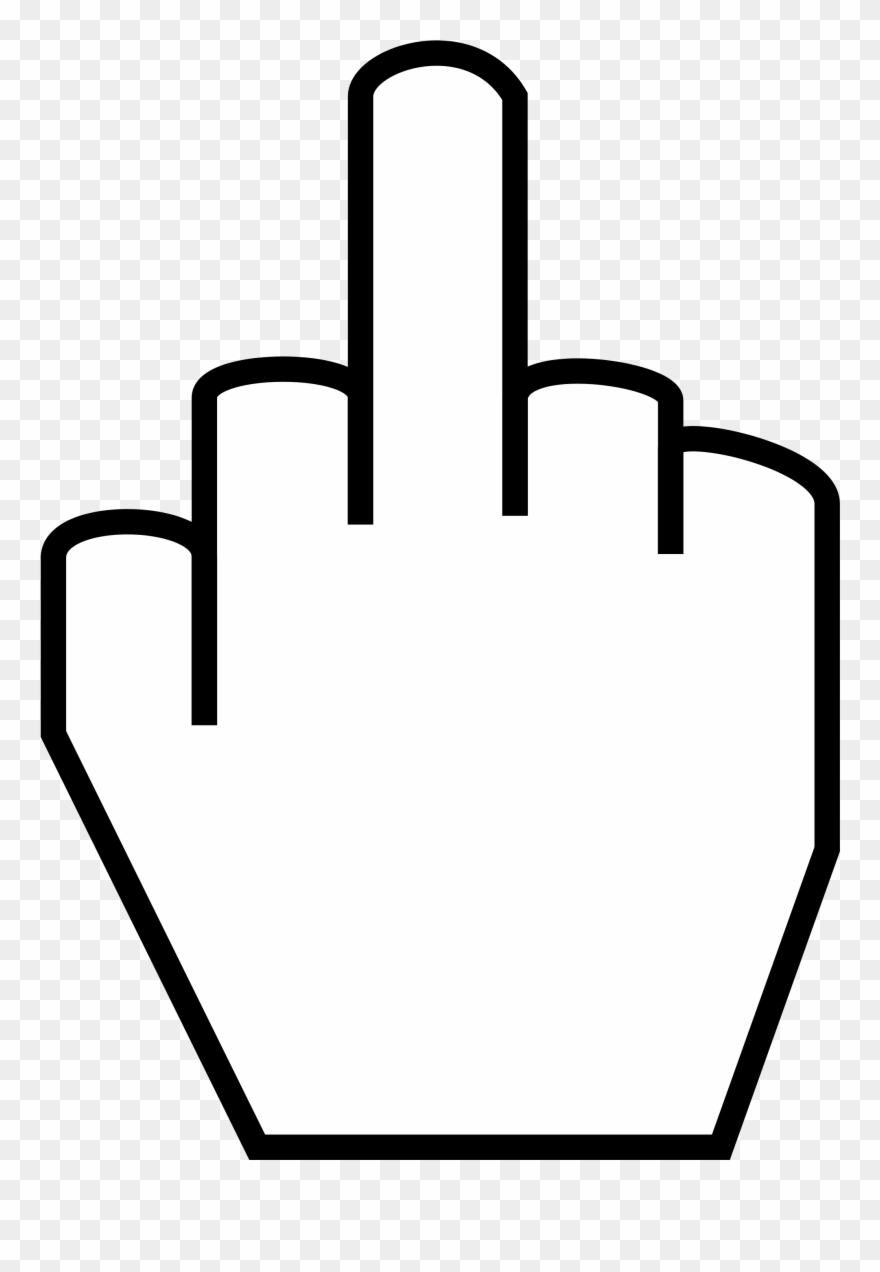 Clip Art Middle Finger - Draw The Middle Finger - Png Download