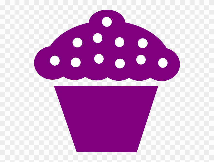 Purple Cupcake Clip Art - Png Download