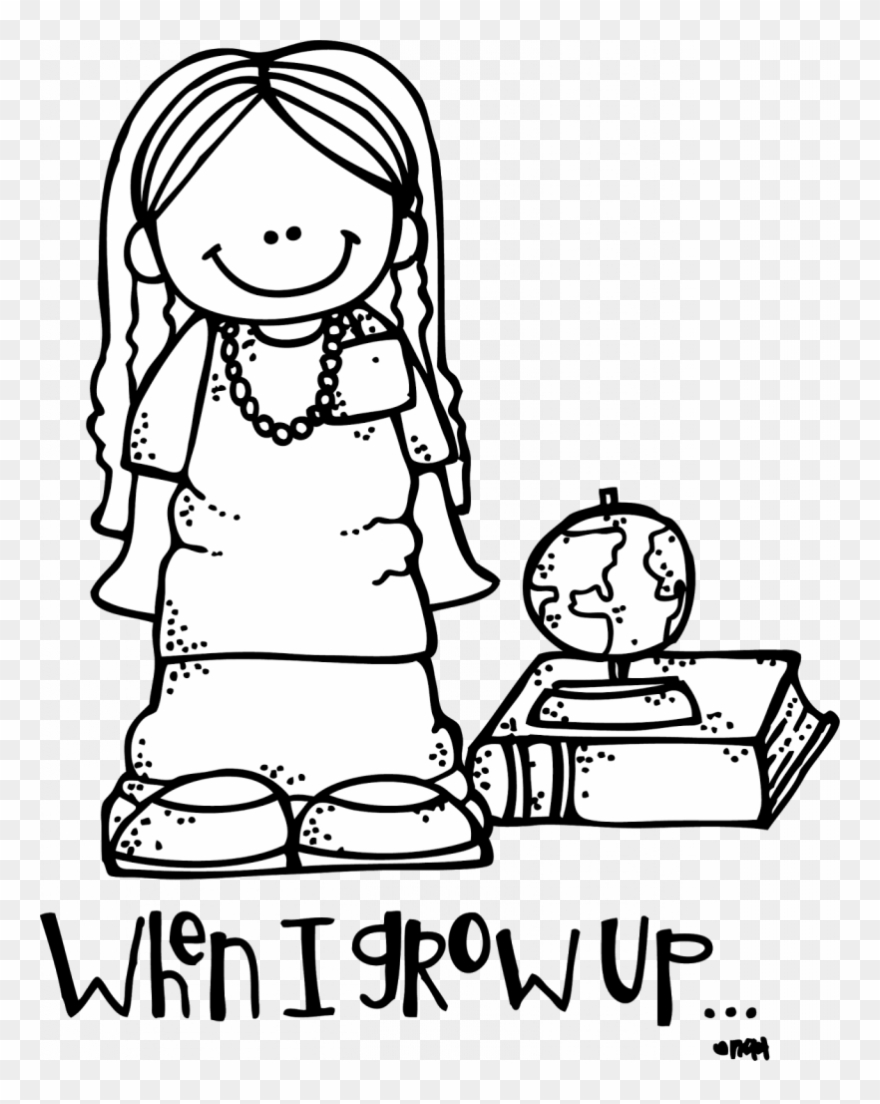 Strange When I Grow Up Coloring Pages Girl Lds Clip - Melonheadz Teacher Para Colorear - Png Download