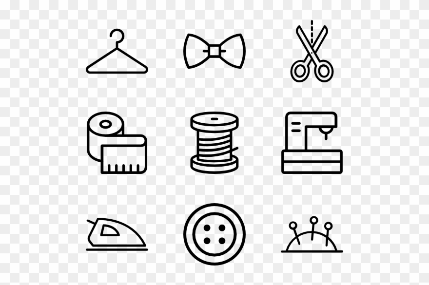Sewing - Business Icons Vector Png Clipart