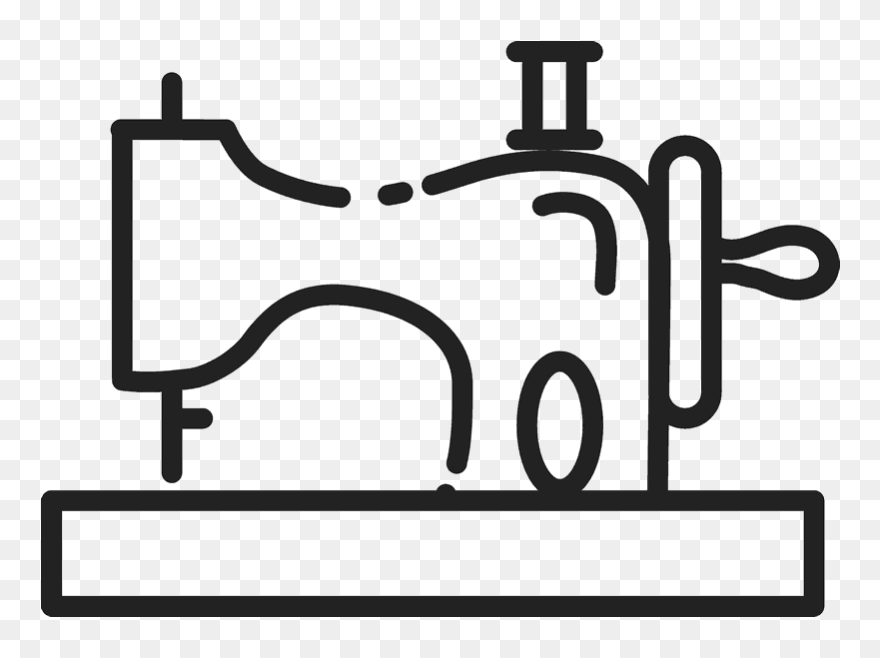 Iconic Sewing Machine Rubber Stamp - Stamp Sewing Machine Clipart