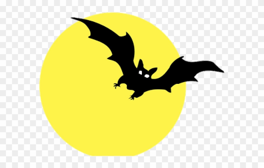 Clouds Clipart Halloween - Летучая Мышь Трафарет На Хэллоуин - Png Download